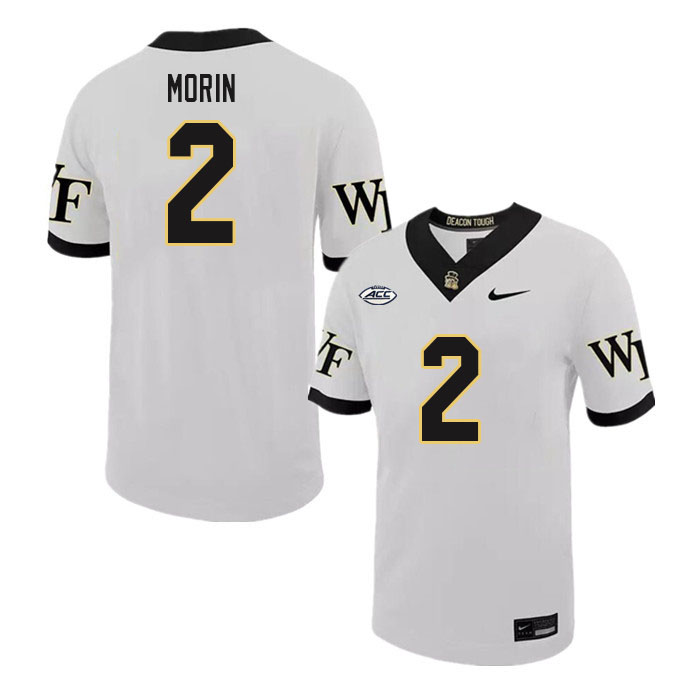 Men-Youth #2 Taylor Morin Wake Forest Demon Deacons 2023 College Football Jerseys Stitched-White